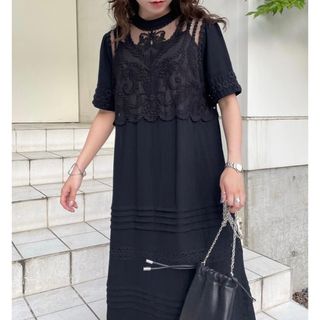 アメリヴィンテージ(Ameri VINTAGE)のAmeri♡EMBROIDERY SHEER COTTON DRESS(ロングワンピース/マキシワンピース)