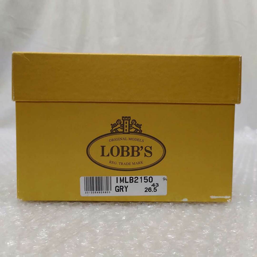 LOBB'S ロブス ビジネスシューズ イタリア製 レースアップ プレーントゥ ドレスシューズ ストレートチップ 26.5cm GRY IMLB2150 メンズ