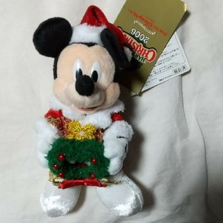 ディズニー(Disney)のミッキー クリスマス ぬいぐるみバッジ 2006(キャラクターグッズ)