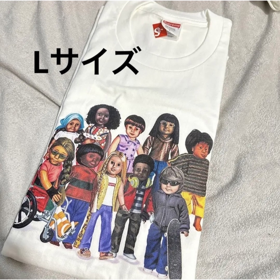 supreme kids tee small white