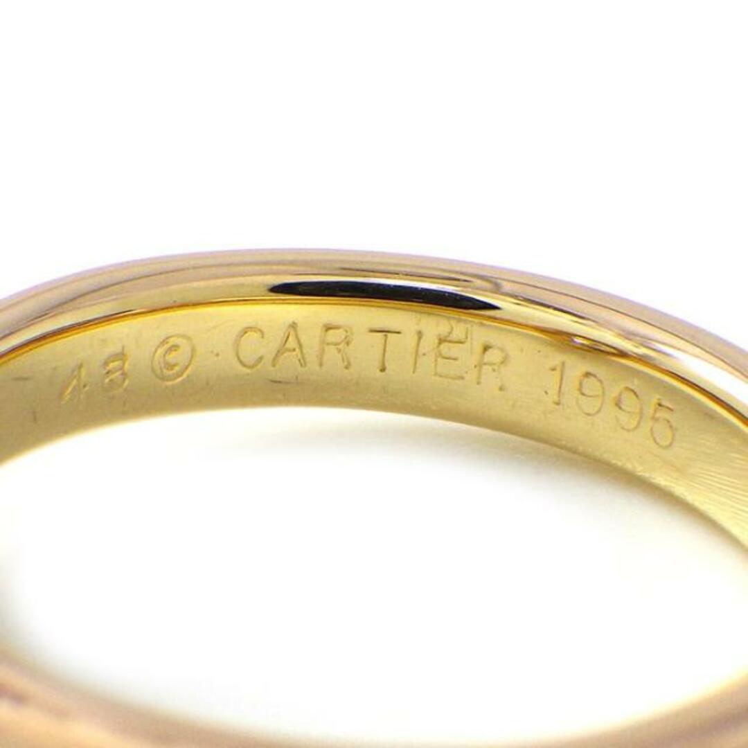 カルティエ Cartier リング モノストーン トリニティ スリーカラー サークル ラウンド 1ポイント ダイヤモンド K18PG K18WG K18YG 7.5号 / #48