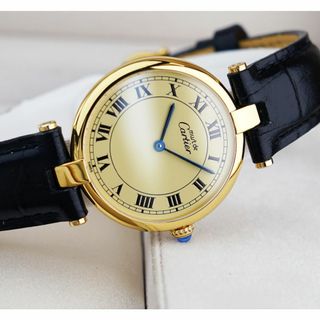 カルティエ(Cartier)の美品 カルティエ マスト ヴァンドーム アイボリー ローマン LM (腕時計(アナログ))