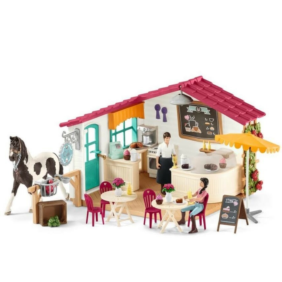 新品未使用【Schleich／シュライヒ】ホースクラブのカフェテリア、フィギュア