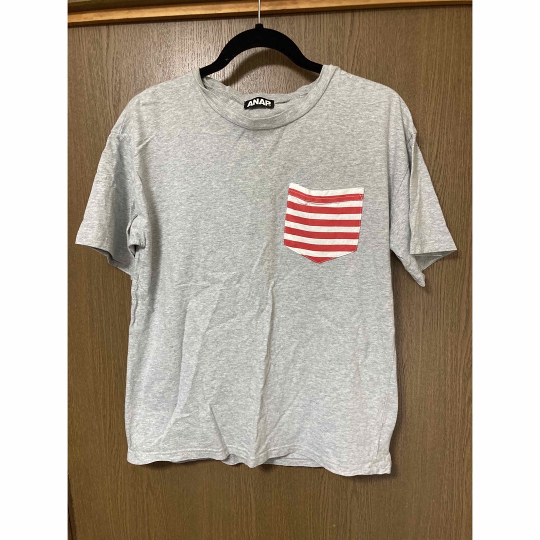 ANAP(アナップ)のanap 半袖　Tシャツ　バックロゴ　グレー レディースのトップス(Tシャツ(半袖/袖なし))の商品写真