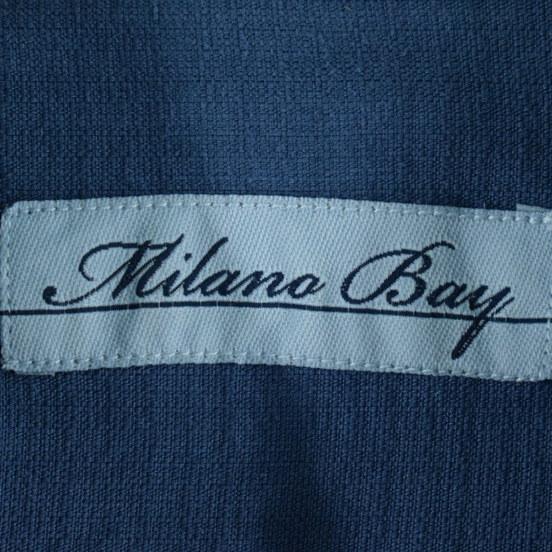 古着 Milana Bay オープンカラー 半袖 ツートンシャツ メンズL 