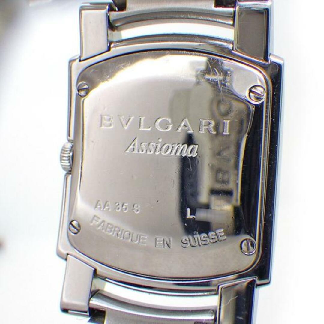 ブルガリ BVLGARI 腕時計 アショーマD AA35C6SDS ダイヤベゼル ギョーシェ メッシュ クル・ド・パリ ホワイト文字盤 白 SS クオーツアナログ