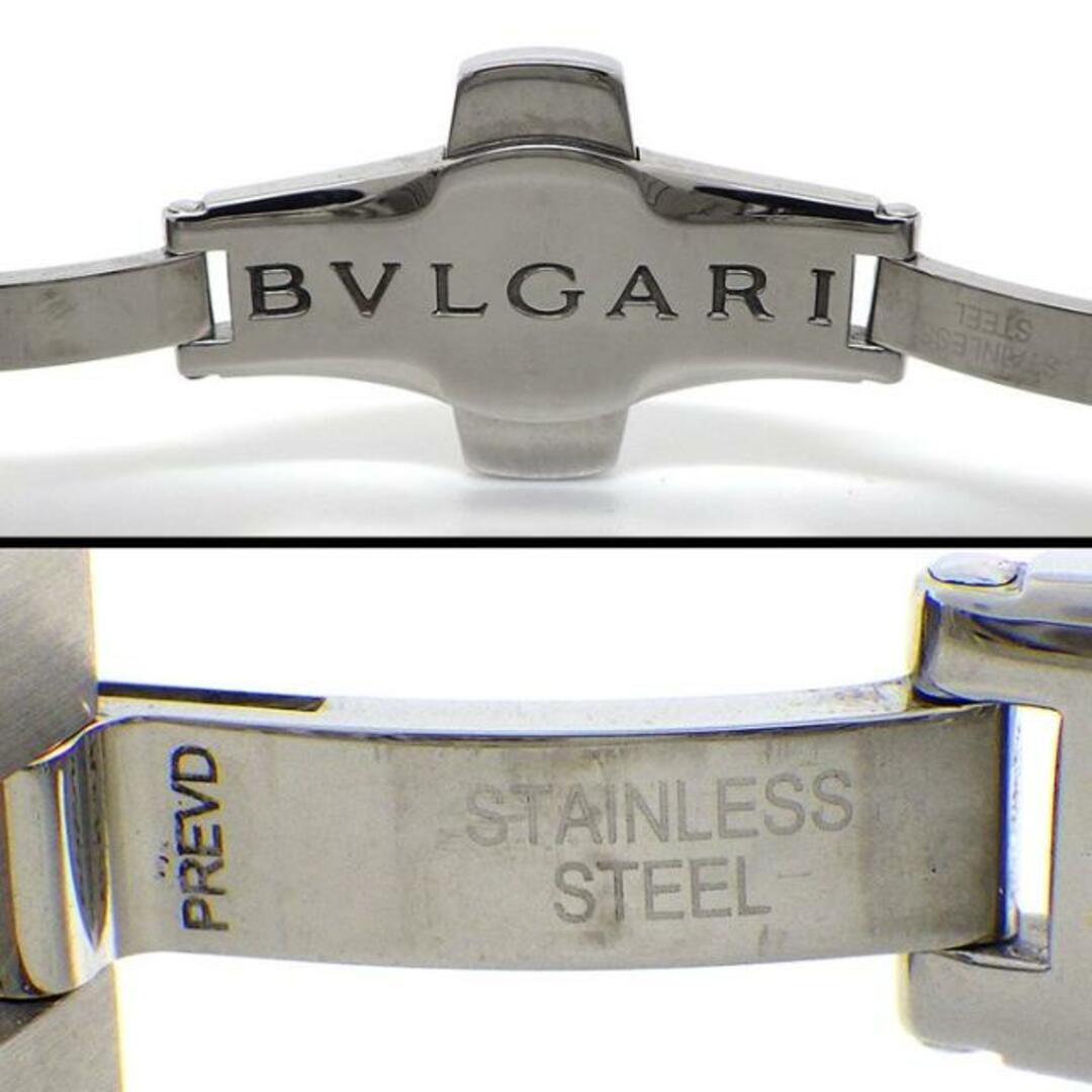 ブルガリ BVLGARI 腕時計 アショーマD AA35C6SDS ダイヤベゼル ギョーシェ メッシュ クル・ド・パリ ホワイト文字盤 白 SS クオーツアナログ