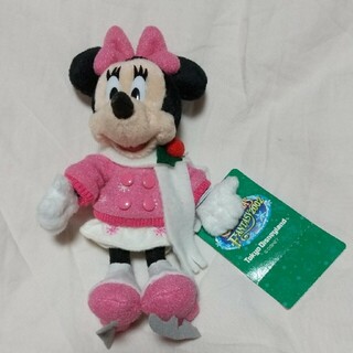 ディズニー(Disney)のミニー クリスマス ぬいぐるみバッジ 2002(キャラクターグッズ)