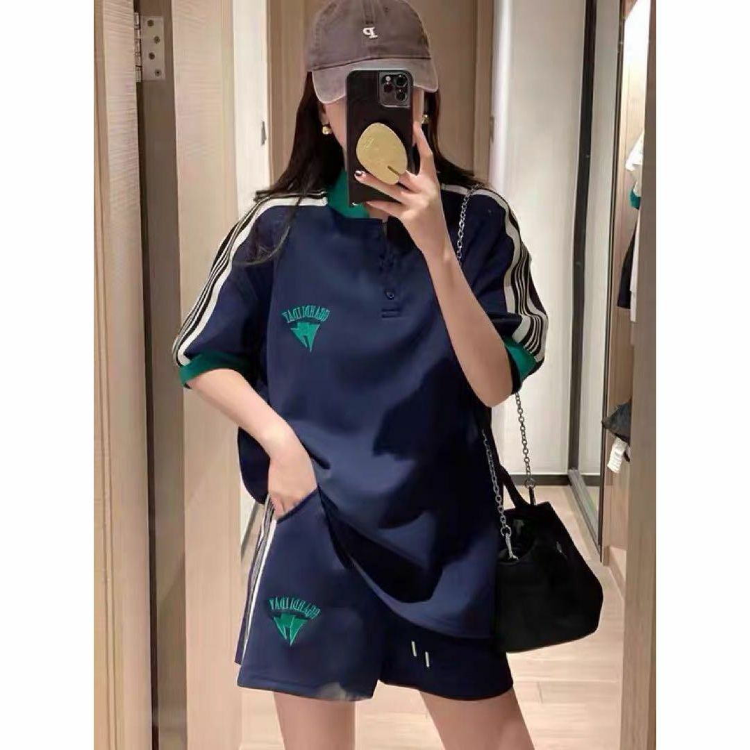 春夏コーデ❤️セットアップ上下 ジャージ レディース スウェット 半袖 短パン