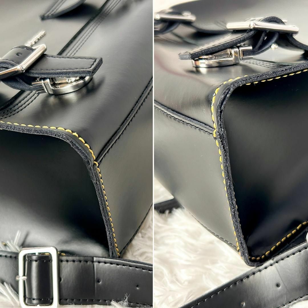 Dr.Martens(ドクターマーチン)の【美品】ドクターマーチン　ボックス レザーバックパック　リュック　ブラック メンズのバッグ(バッグパック/リュック)の商品写真