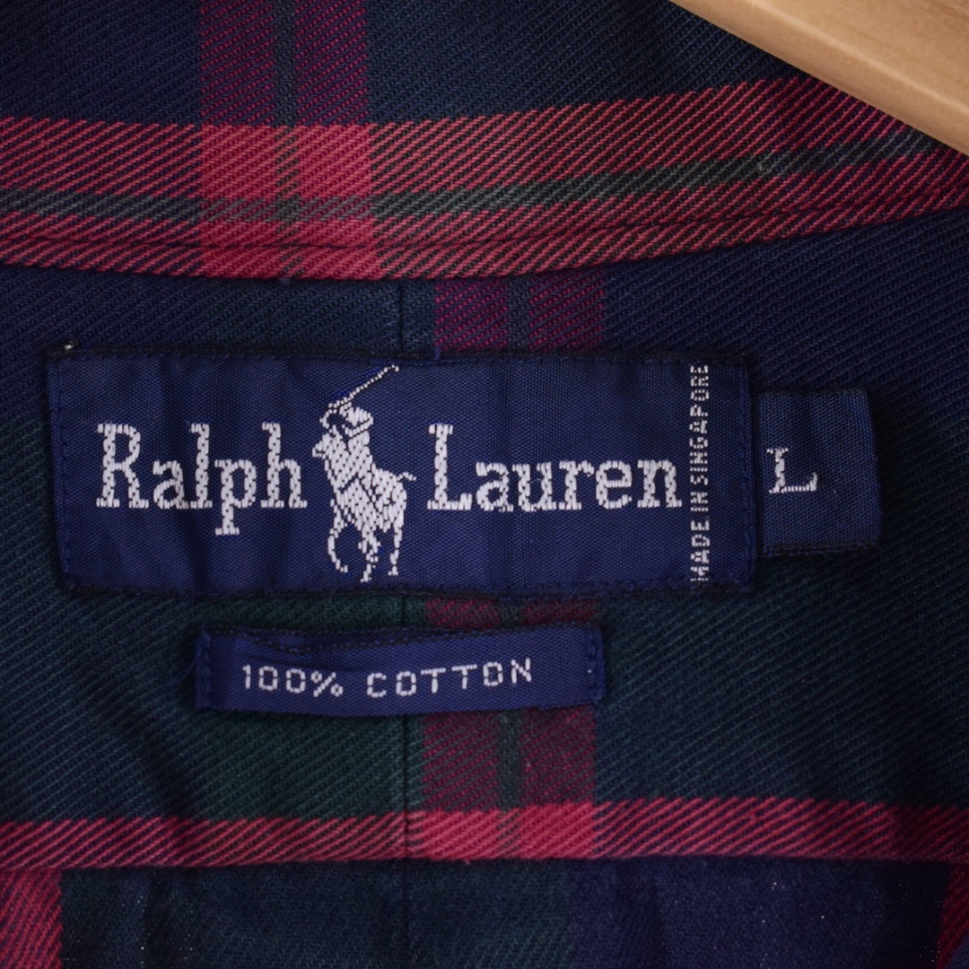 Ralph Lauren(ラルフローレン)の古着 ラルフローレン Ralph Lauren 長袖 ボタンダウン ライトネルシャツ メンズXL /eaa345333 メンズのトップス(シャツ)の商品写真