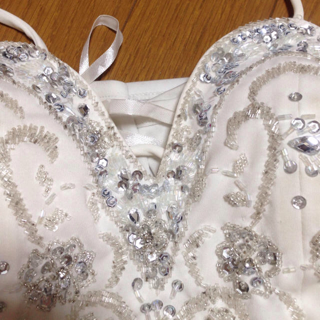 純白ビーズロングドレス レディースのフォーマル/ドレス(その他ドレス)の商品写真