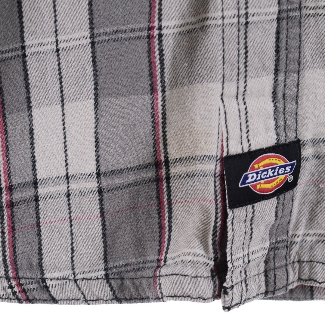 ディッキーズ Dickies チェック柄 長袖 ヘビーネルシャツ メンズL /eaa345220