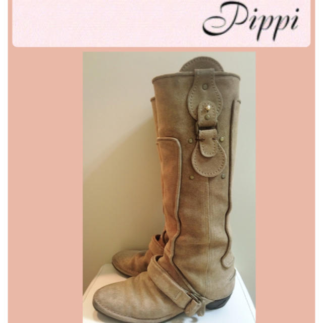 Pippi(ピッピ)の定価5.6万♡ピッピ♡グレージュ スエードエンジニアブーツ♡ レディースの靴/シューズ(ブーツ)の商品写真