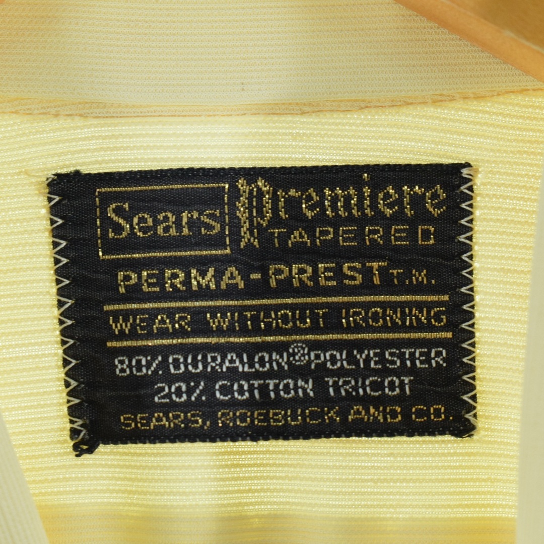 古着 シアーズ Sears PREMIERE TAPERED PERMA-PREST 長袖 ポリシャツ メンズM /eaa345249 メンズのトップス(シャツ)の商品写真