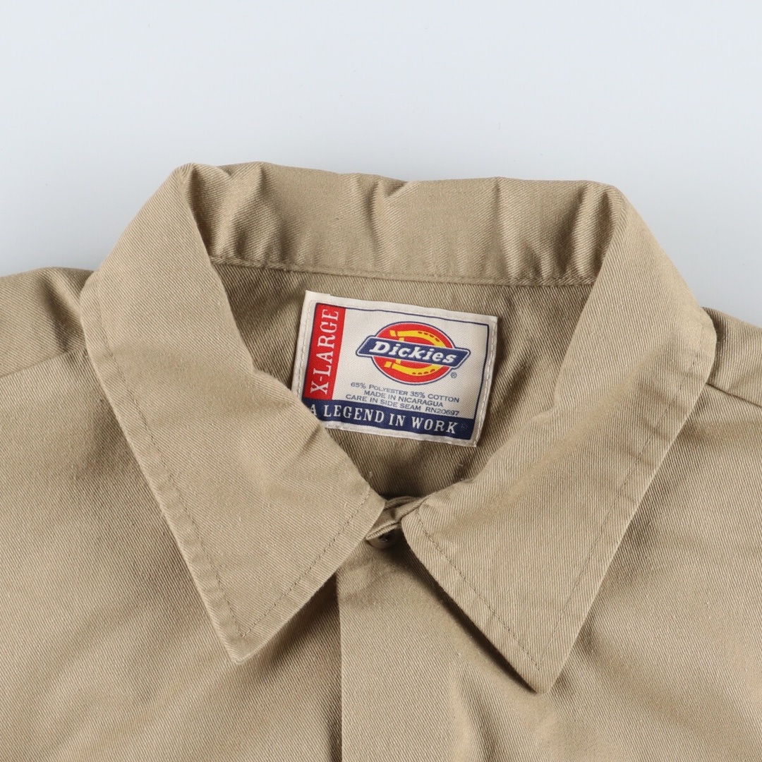 Dickies(ディッキーズ)の古着 ディッキーズ Dickies 半袖 ワークシャツ メンズXL /eaa343809 メンズのトップス(シャツ)の商品写真