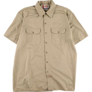 ディッキーズ(Dickies)の古着 ディッキーズ Dickies 半袖 ワークシャツ メンズXL /eaa343809(シャツ)