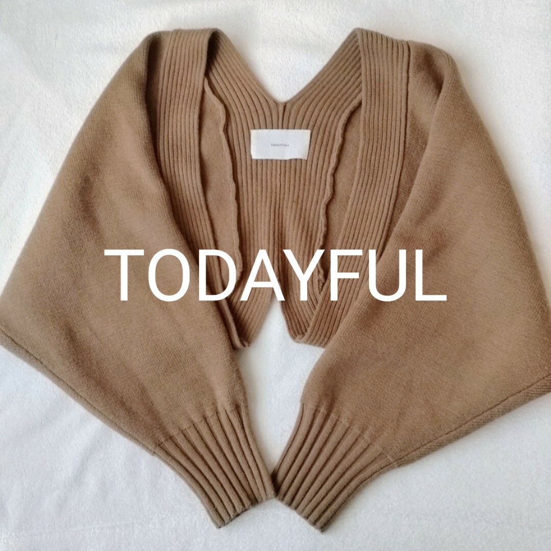 TODAYFUL(トゥデイフル)のTODAYFUL Doubleface Sleeve Knit カーディガン レディースのトップス(カーディガン)の商品写真