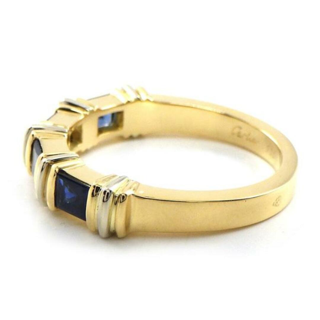 Cartier - カルティエ Cartier リング コンテッサ ハーフ サークル レア 4ポイント プリンセスカット サファイア K18YG K18WG 12.5号 / #53 【中古】