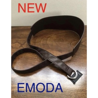 エモダ(EMODA)の新品　EMODA ボリューム　ワイドベルト　ブラウン　レディース　ベルト(ベルト)