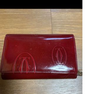 カルティエ(Cartier)のカルティエ　ハピバースデー　ボルドー　折財布　最終値下げ(財布)