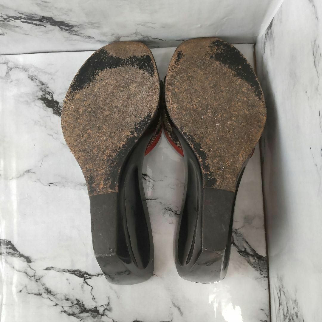 【希少】*GUCCI*ウエッジサンダル*23.5cm*黒*