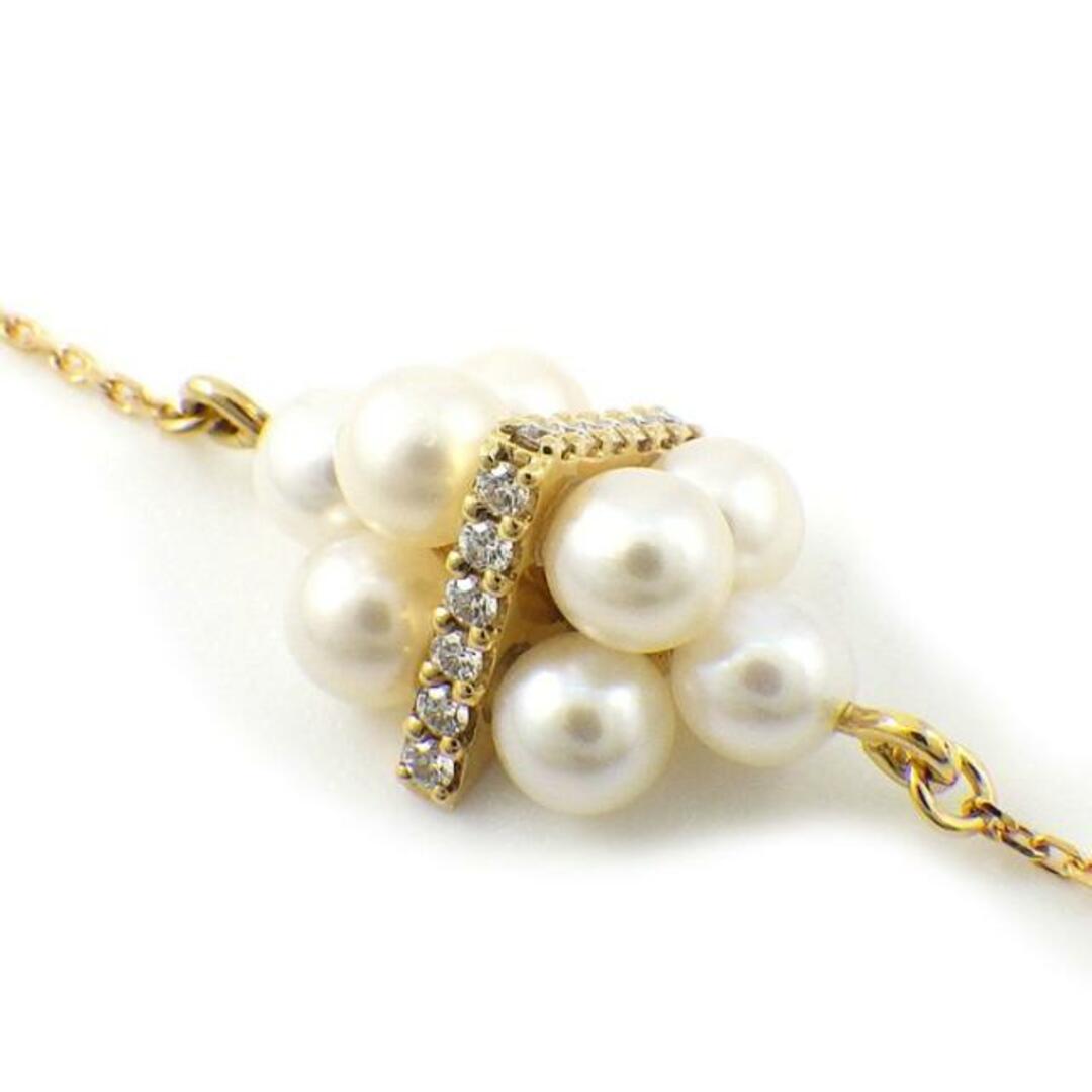タサキ 田崎真珠 TASAKI ブレスレット ピラミッド パール BLC-0686-18KYG パール 4.0mm珠 ダイヤモンド 0.09ct K18YG 【中古】