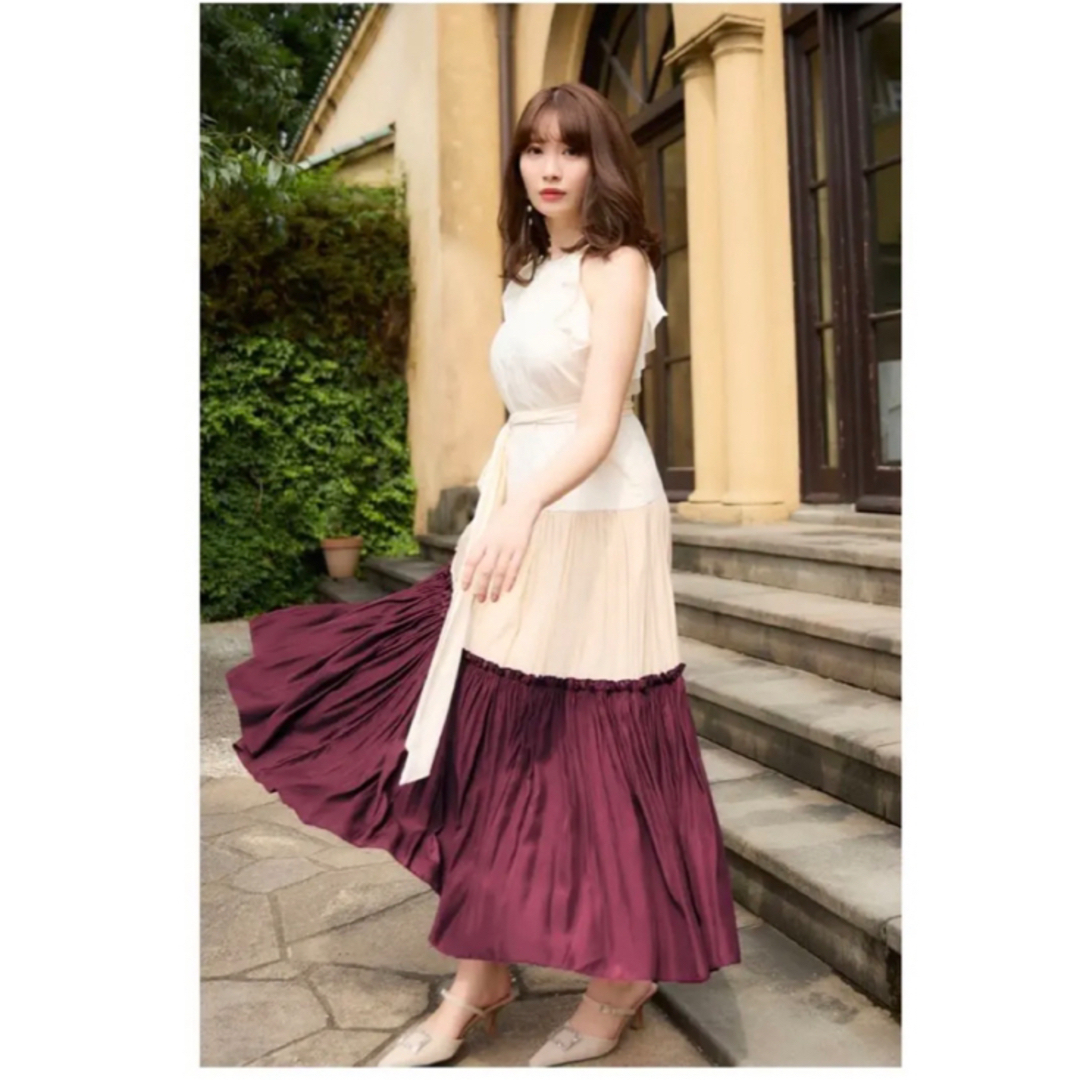 Her lip to(ハーリップトゥ)の新品Herlipto♡ColorBlockingBelted LongDress レディースのワンピース(ロングワンピース/マキシワンピース)の商品写真