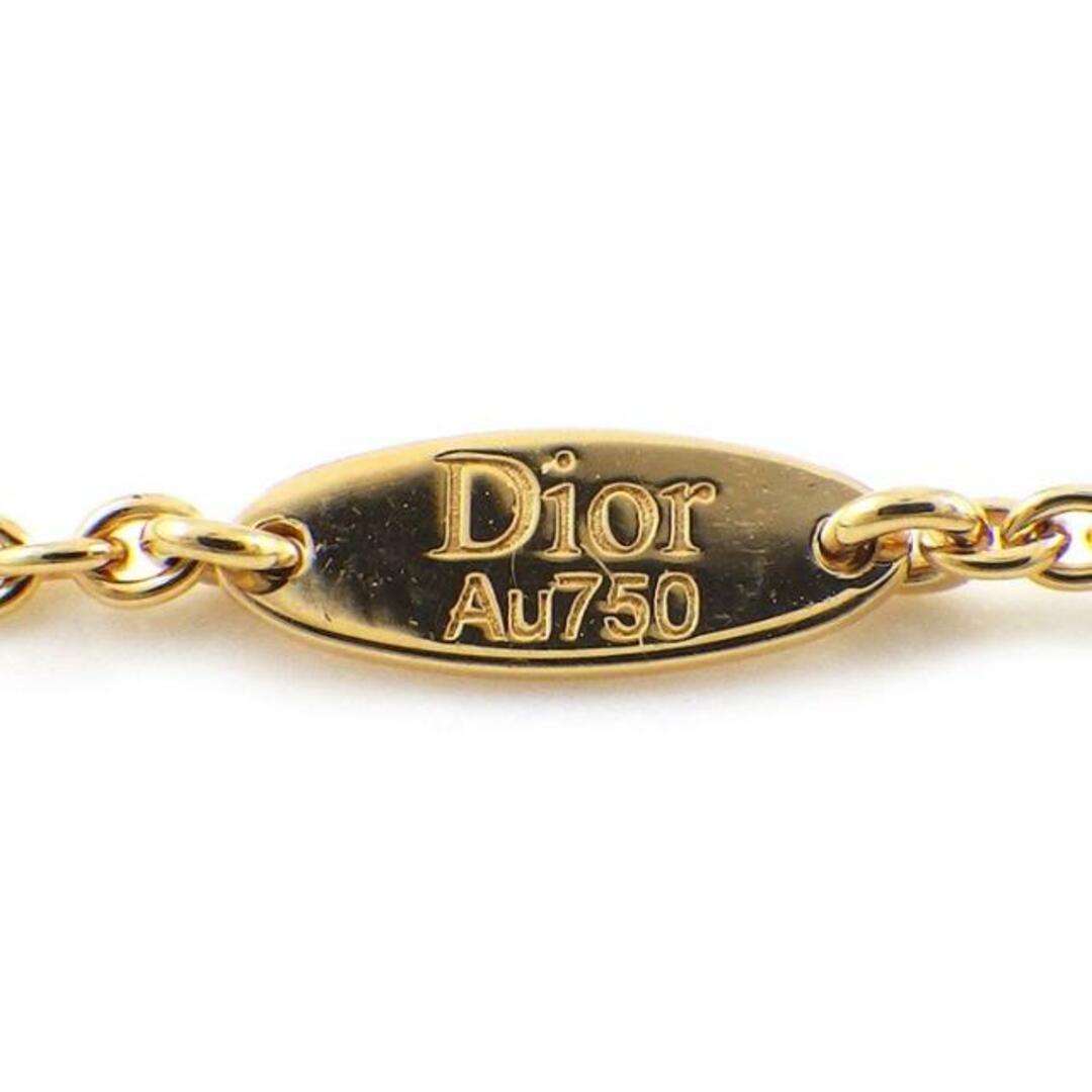 クリスチャンディオール Christian Dior ブレスレット ローズデヴァン ラウンド サークル スター モチーフ ホワイト シェル ダイヤモンド K18YG 白