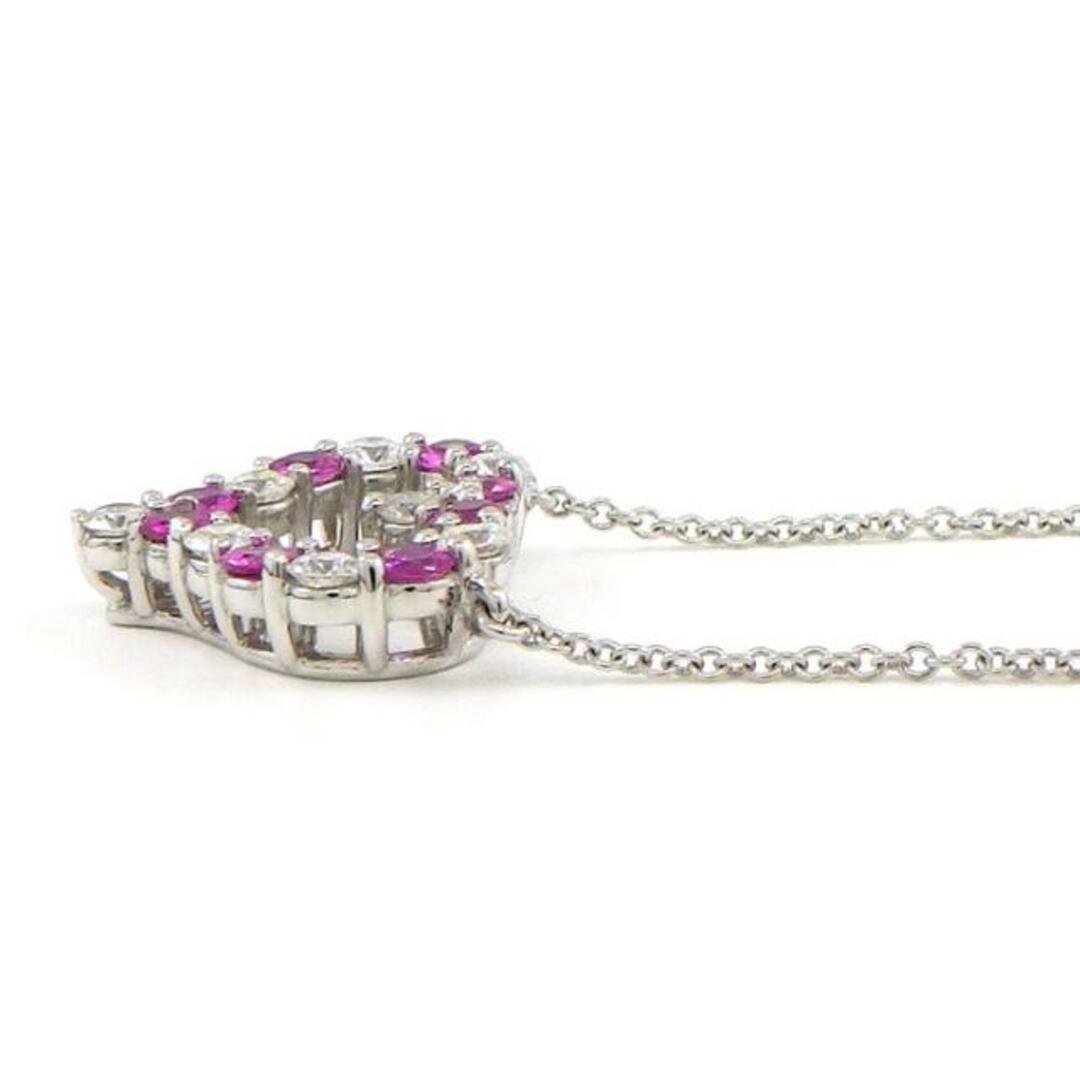 ティファニー Tiffany & Co. ネックレス センチメンタル ハート ピンクサファイア ダイヤモンド PT950 【中古】