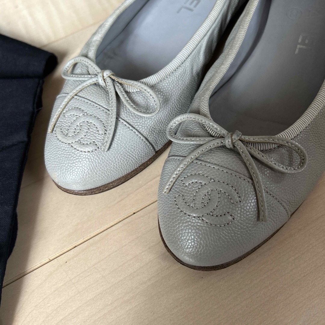 ブラウン×ピンク CHANEL バレエシューズ シャネル サイズ35.5