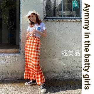 エイミーインザバッティーガール(Aymmy in the batty girls)の極美品　エイミーインザバッティーガール　ギンガムチェックスカート　希少　レア(ロングスカート)