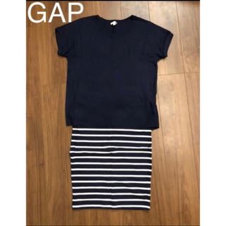 ギャップ(GAP)の1314 GAP レディース　サマーニット　上下セット　ネイビー　スカート (セット/コーデ)