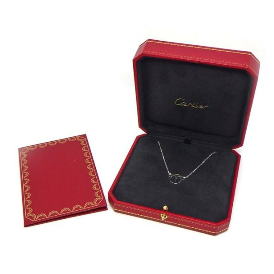 カルティエ Cartier ネックレス スカラベ コガネムシ モチーフ 2ポイント ダイヤモンド K18WG