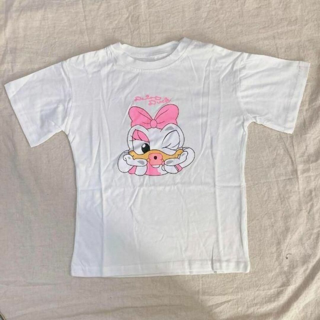 値下げ✨　Disney　ディズニー　　Tシャツ　ワンピース　半袖　デイジー　90 キッズ/ベビー/マタニティのキッズ服女の子用(90cm~)(ワンピース)の商品写真