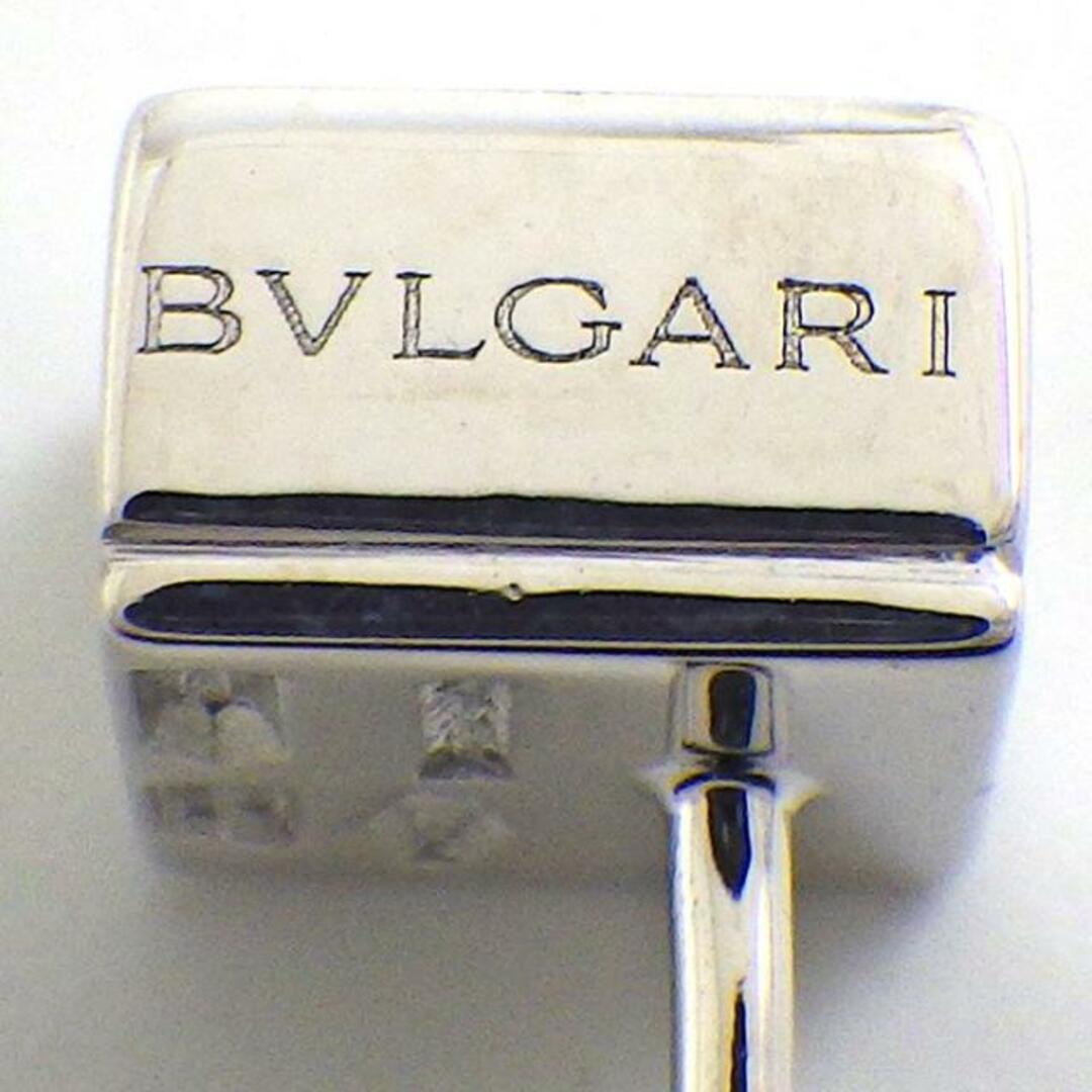 ブルガリ BVLGARI オニキス ダイヤモンド スクエア カフリンクス K18WG ジュエリー