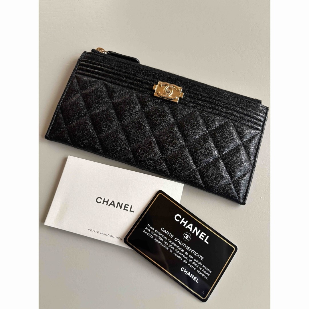 CHANEL シャネル キャビアスキン スリムウォレット フラグメントケース