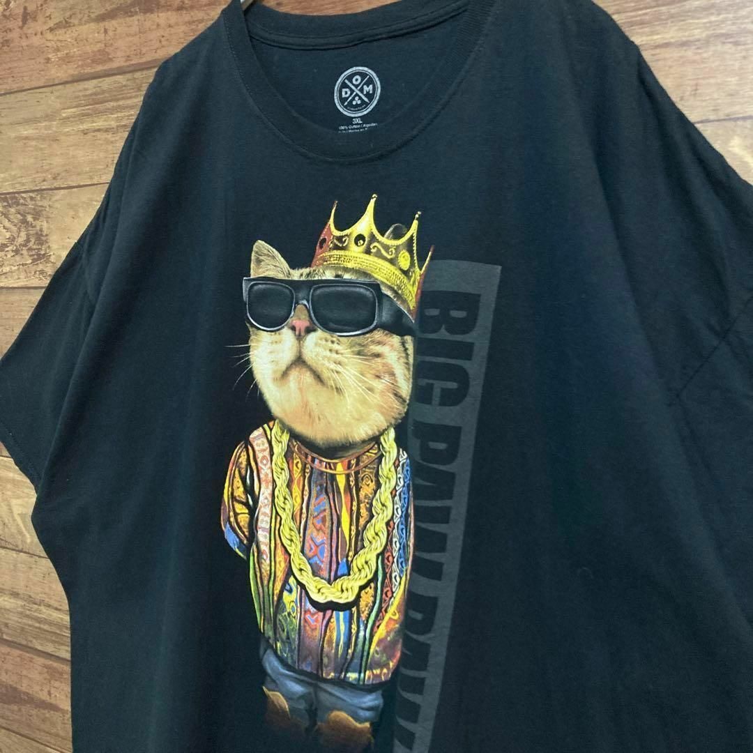 MUSIC TEE(ミュージックティー)の音楽系　BIG PAW PAW 猫　ヒップホップ　バンドtシャツ 半袖　3XL メンズのトップス(Tシャツ/カットソー(半袖/袖なし))の商品写真