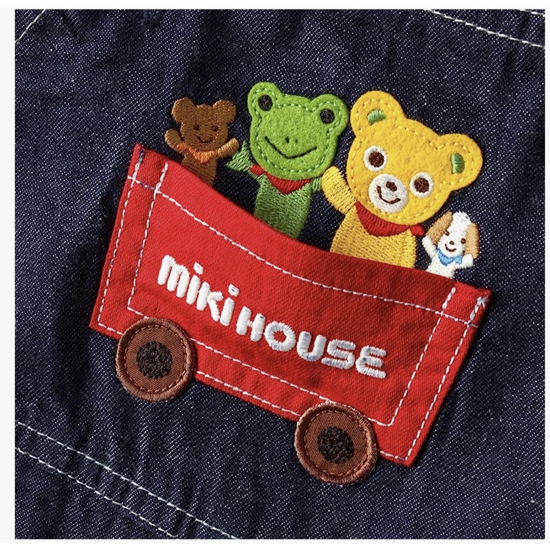 mikihouse(ミキハウス)のMiKiHOUSE] 【 ミキハウス 】 オーバーオール 5分丈 キッズ/ベビー/マタニティのベビー服(~85cm)(カバーオール)の商品写真