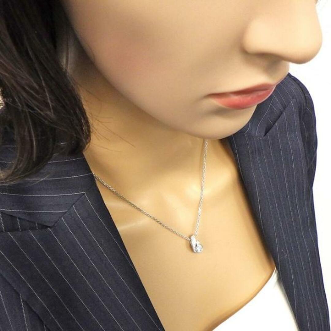 Cartier(カルティエ)のカルティエ Cartier ネックレス バー ラウンド モチーフ パヴェ ダイヤモンド 約0.45ct / 約 0.05ct PT950 K18WG 【中古】 レディースのアクセサリー(ネックレス)の商品写真