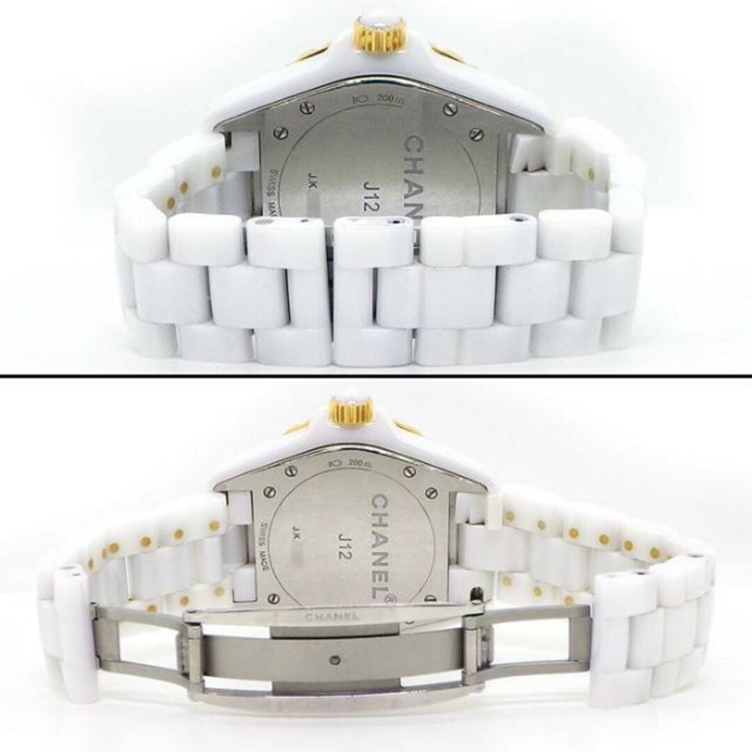 CHANEL(シャネル)のシャネル CHANEL 腕時計 J12 H2180 11ポイント ダイヤインデックス ホワイト文字盤 白 カレンダー SS ホワイト セラミック K18PG クオーツアナログ 【中古】 メンズの時計(腕時計(アナログ))の商品写真