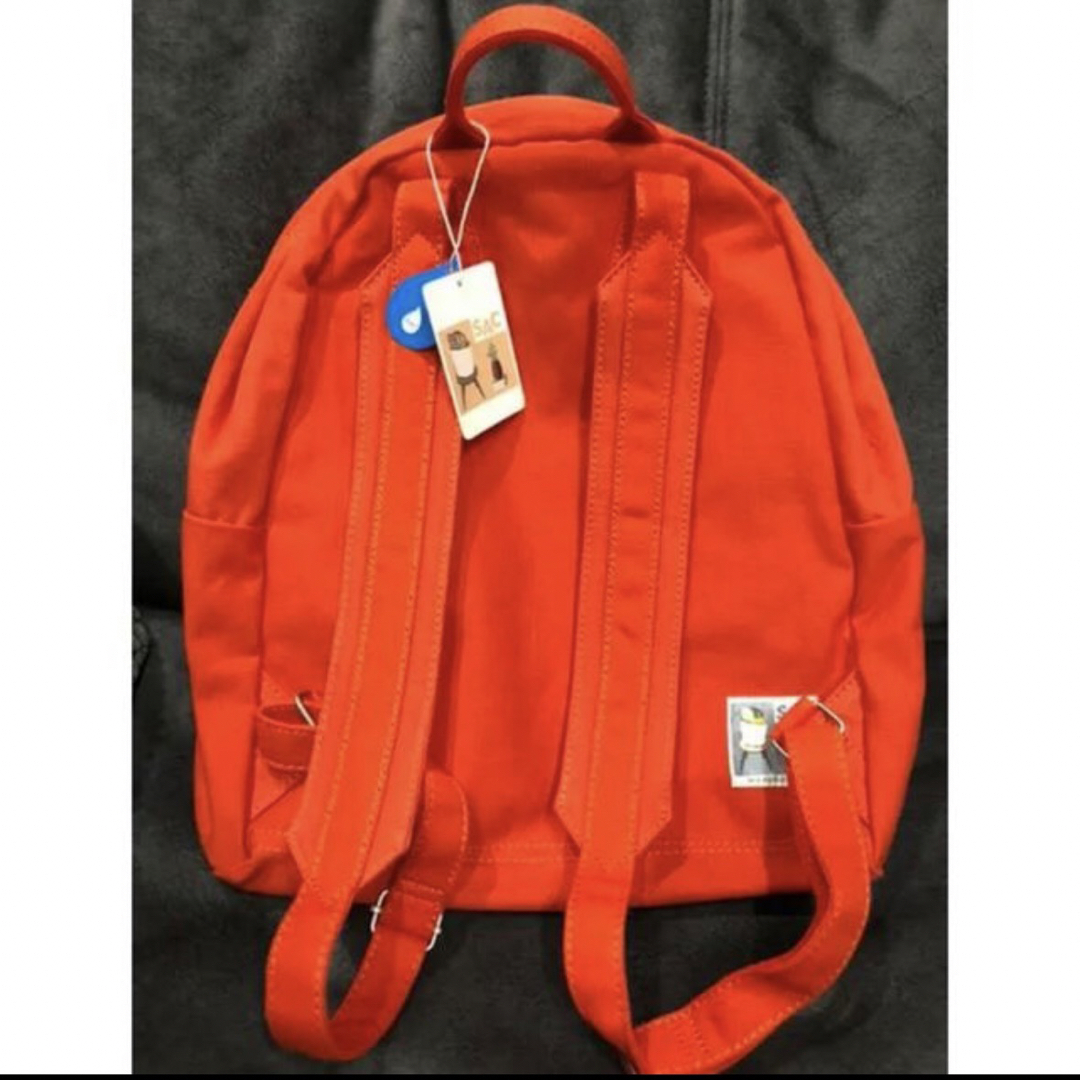 1344 新品 SAC 撥水キャンバス リュック レッド ナップサック バッグ