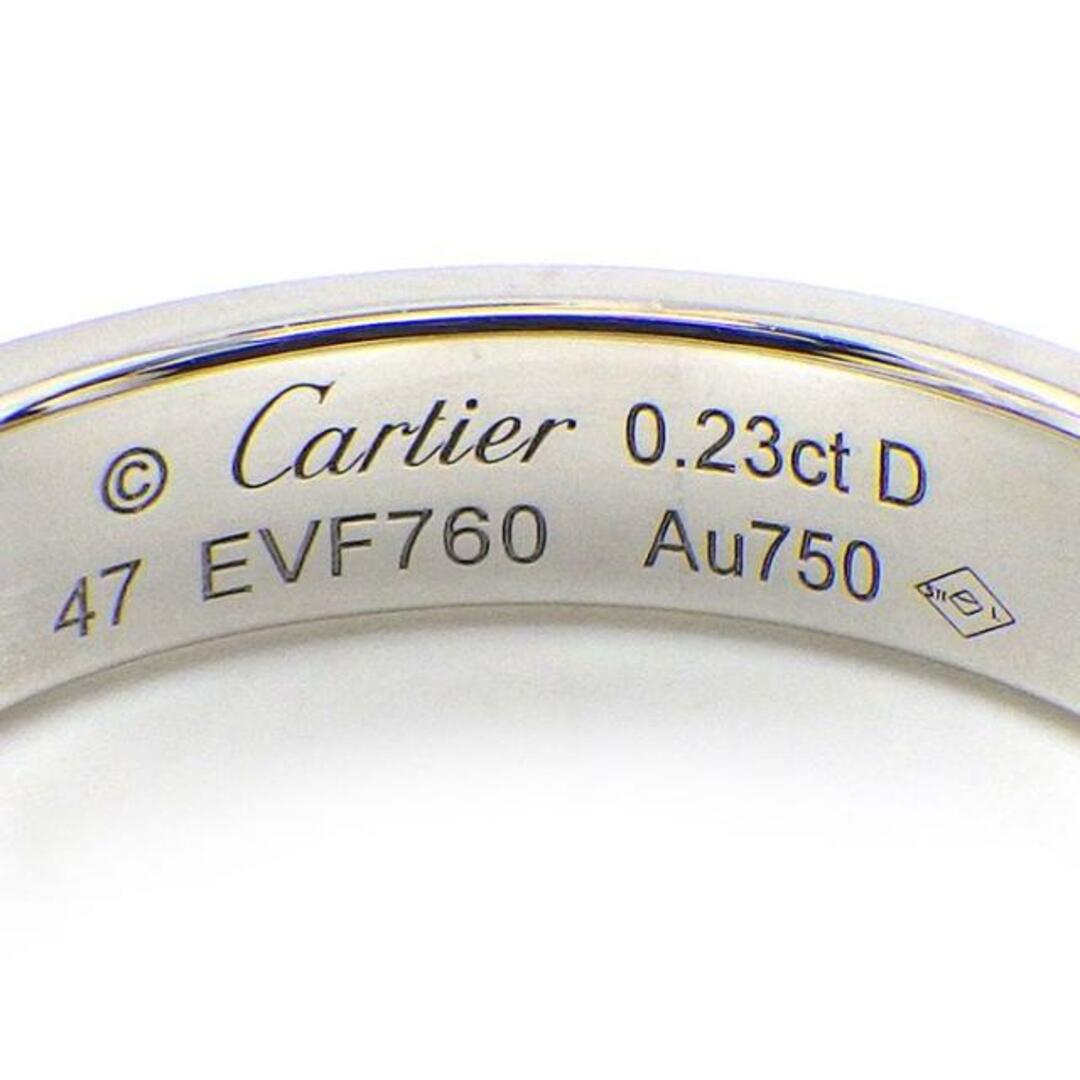 カルティエ Cartier リング ラブ ソリテール ソリティア N4204047 1ポイント ラウンドブリリアントカット ダイヤモンド 0.23ct(D/VVS2/3EX) K18WG 7号 / #47 【箱・保付き】
