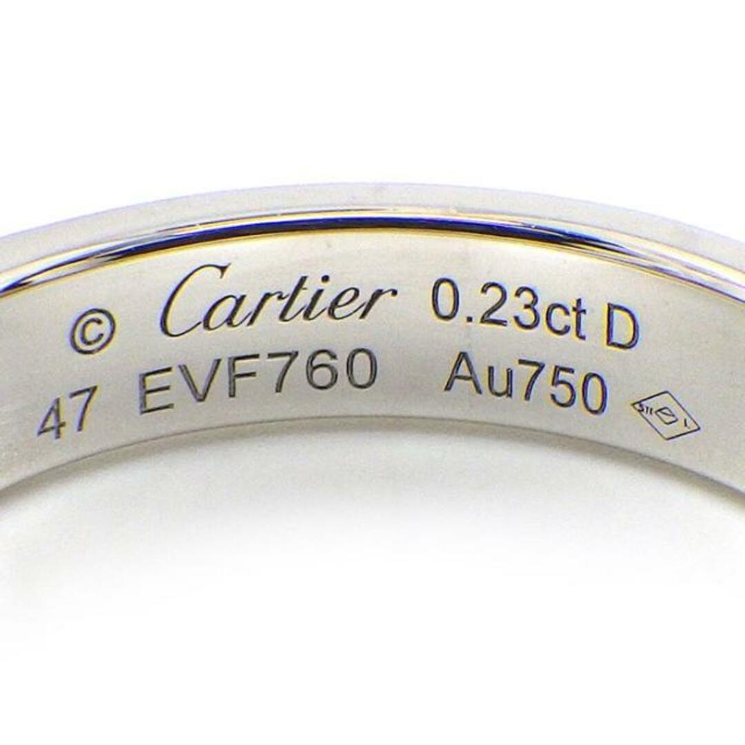 Cartier(カルティエ)のカルティエ Cartier リング ラブ ソリテール ソリティア N4204047 1ポイント ラウンドブリリアントカット ダイヤモンド 0.23ct(D/VVS2/3EX) K18WG 7号 / #47 【箱・保付き】 【中古】 レディースのアクセサリー(リング(指輪))の商品写真