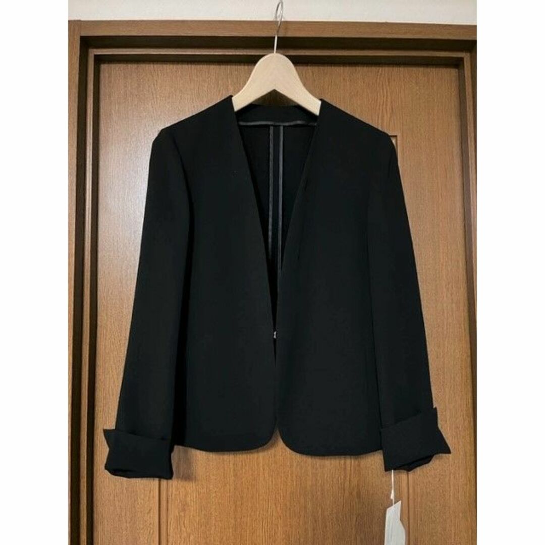 新品自由区☆【洗える】ダブルクロスノーカラージャケット | www