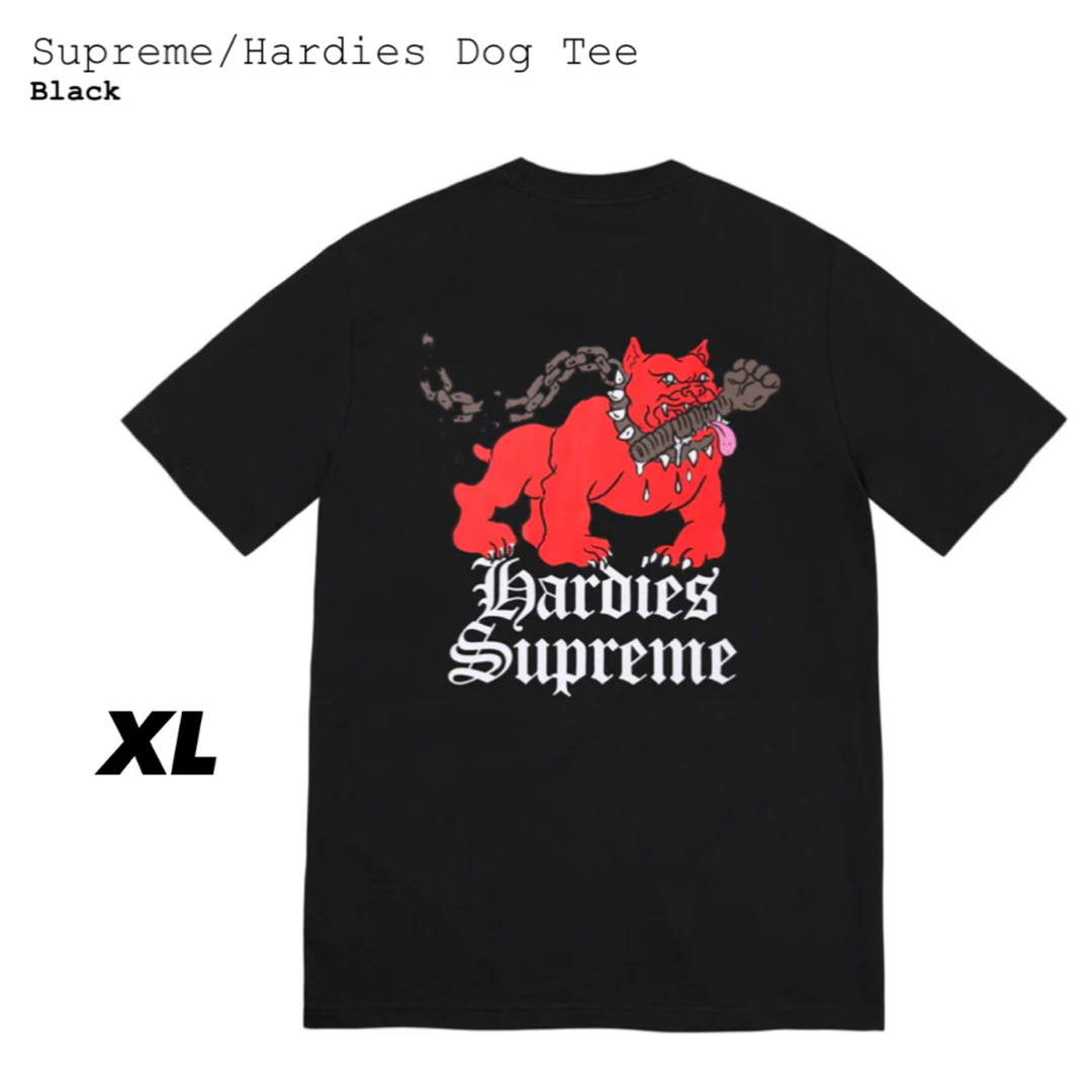 Supreme(シュプリーム)の【新品未使用:XL】supreme Hardies Dog Tee BLACK メンズのトップス(Tシャツ/カットソー(半袖/袖なし))の商品写真