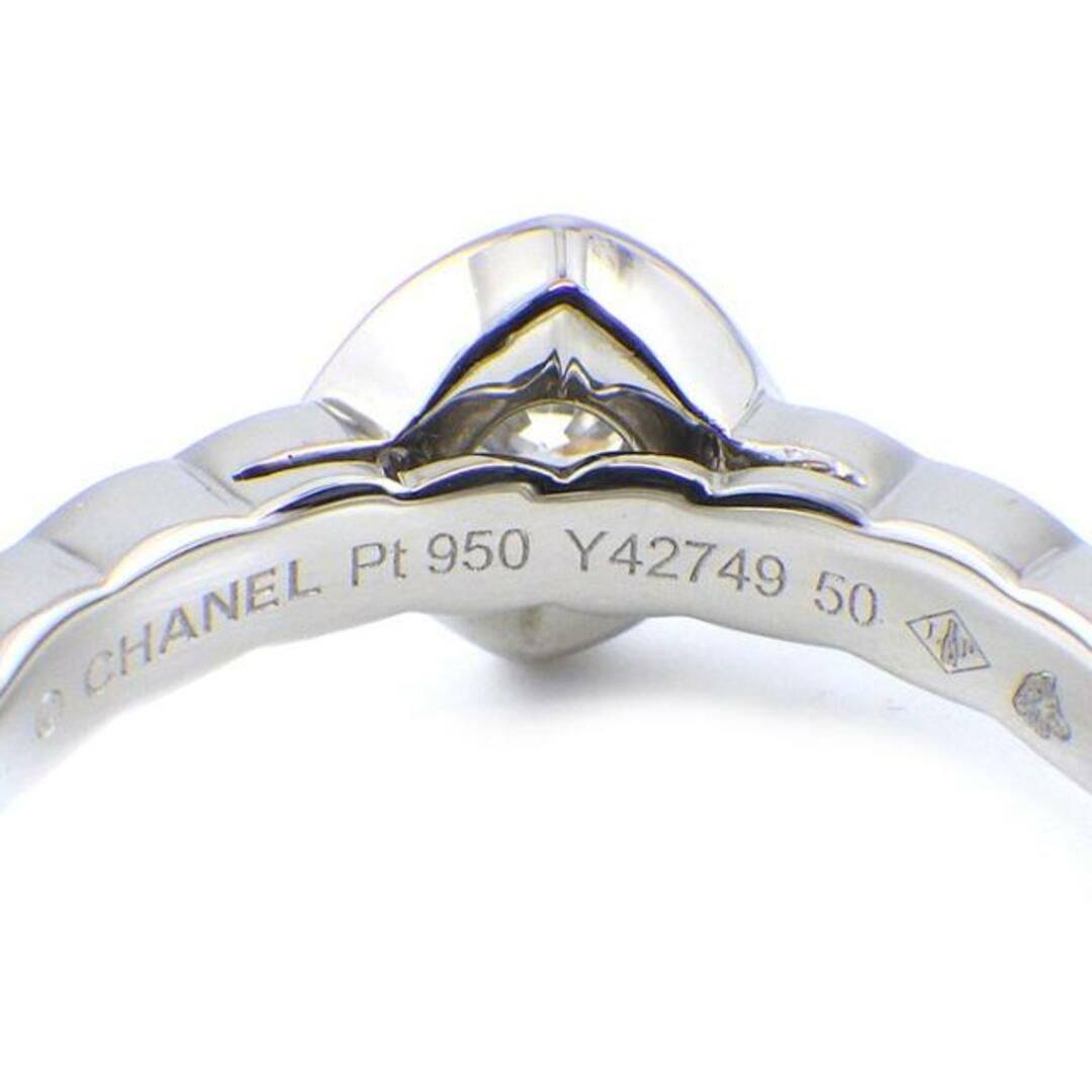 【★最終お値引き品】 シャネル CHANEL リング ココクラッシュ エンゲージメント ハーフ エタニティ サークル センターダイヤモンド 0.25ct(E/VVS/3EX) ダイヤモンド PT950 9.5号 / #50 【中古】