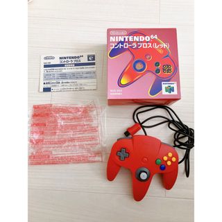 ニンテンドウ64(NINTENDO 64)のNINTENDO 64 コントローラブロス　レッド(家庭用ゲーム機本体)