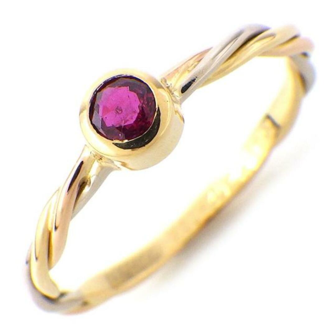 カルティエ Cartier リング ツイスト スリーカラー 1ポイント ルビー K18PG K18WG K18YG 8.5号 / #49 【中古】 | フリマアプリ ラクマ