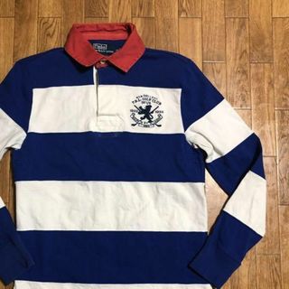 ポロラルフローレン(POLO RALPH LAUREN)の90s POLO RALPH LAUREN ラガーシャツ ボーダー 青 白 S(シャツ)